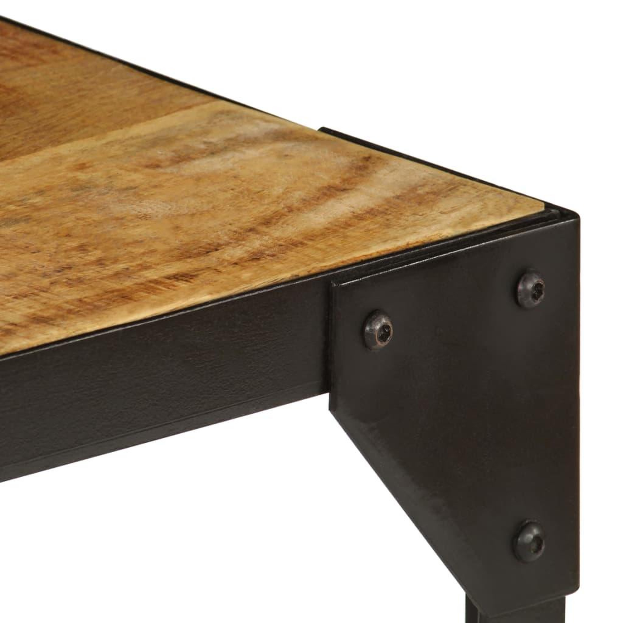 Voir la diapositive 3 : VIDAXL Table basse bois massif de manguier brut et acier 110 cm