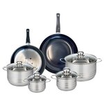 ELO Ensemble de 2 Poêles de cuisson 28 et 32 cm et 4 faitouts 14, 16, 20 et 24 cm Elo Prima Brillant
