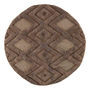 Voir la diapositive 1 : Paris Prix Tapis Déco Rond en Laine  Dahlia  200cm Marron Foncé