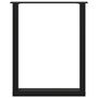Voir la diapositive 5 : VIDAXL Pieds de table basse forme de U 2 pcs noir 60x(72-73) cm acier