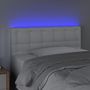 Voir la diapositive 3 : VIDAXL Tete de lit a LED Blanc 90x5x78/88 cm Similicuir