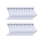 UMBRO Lot de 20 Paires de Chaussettes Tennis homme. Coloris disponibles : Blanc