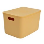 Paris Prix Boîte de Rangement Avec Couvercle  Iris  15,5L Ocre