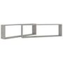 Voir la diapositive 5 : VIDAXL Etageres cube murales 2 pcs gris beton bois d'ingenierie