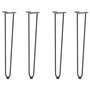 Voir la diapositive 2 : VIDAXL Pieds de table en forme d'epingle a cheveux 4 pcs anthracite