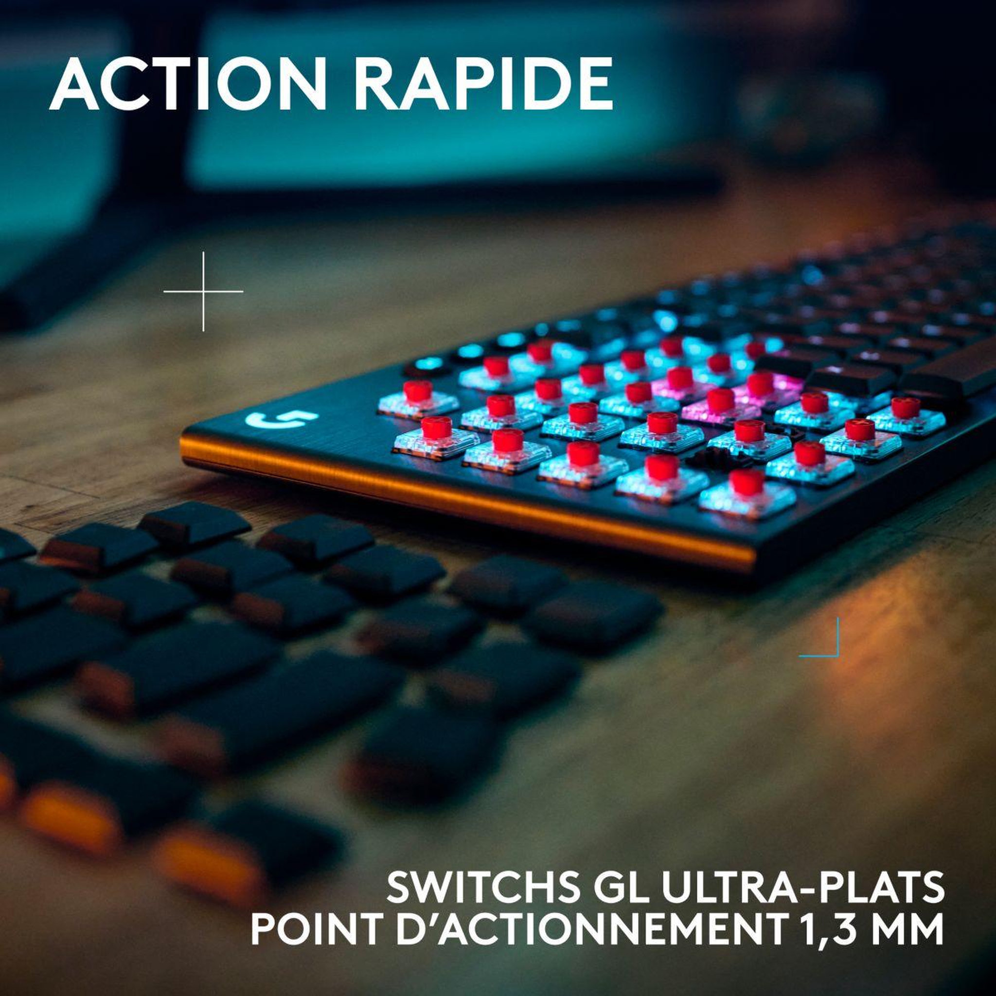 Voir la diapositive 3 : Logitech Clavier gamer sans fil g915 x lightspeed tactile noir