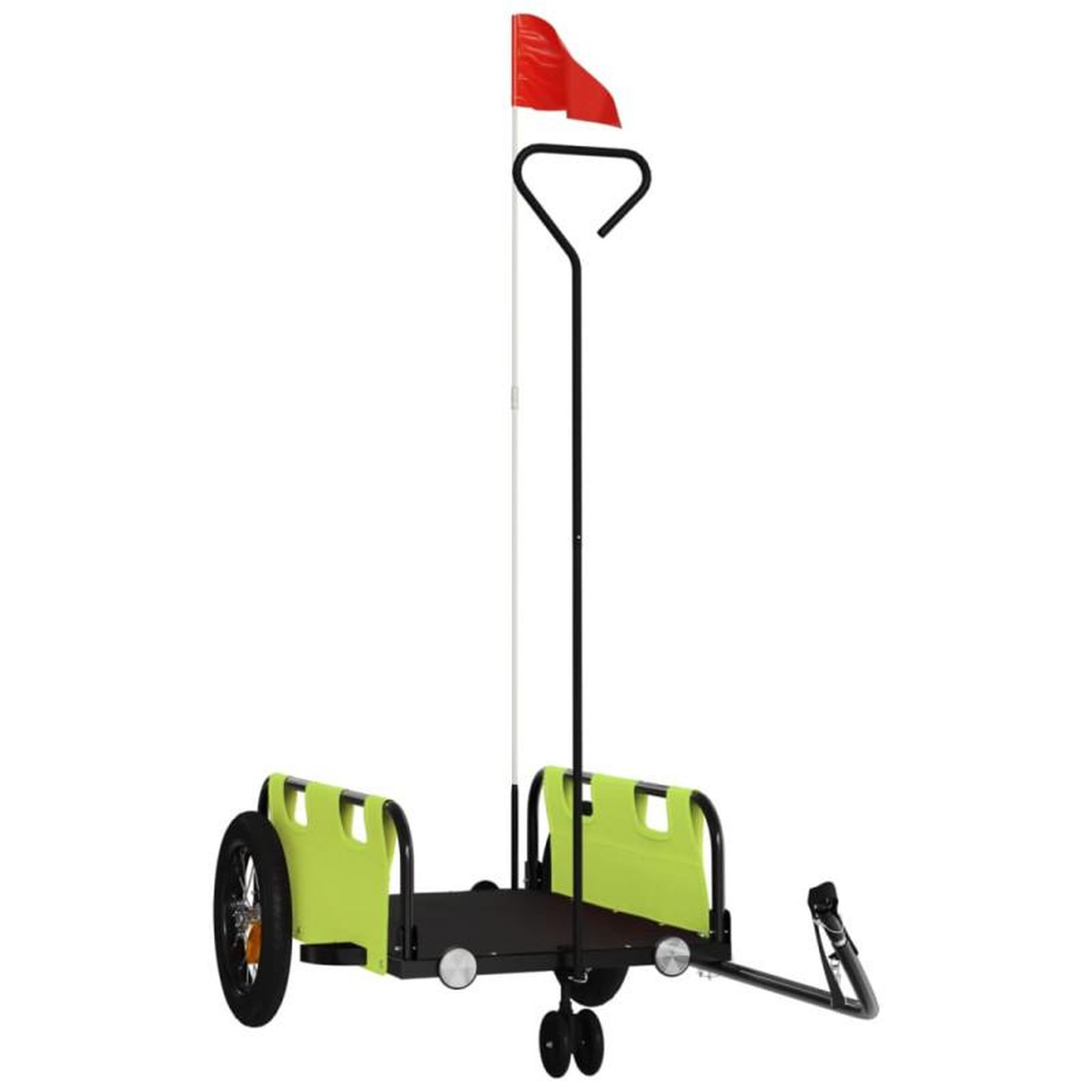Voir la diapositive 2 : VIDAXL Remorque de vélo vert tissu oxford et fer