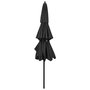 Voir la diapositive 4 : VIDAXL Parasol de jardin a 3 niveaux avec mat en aluminium anthracite