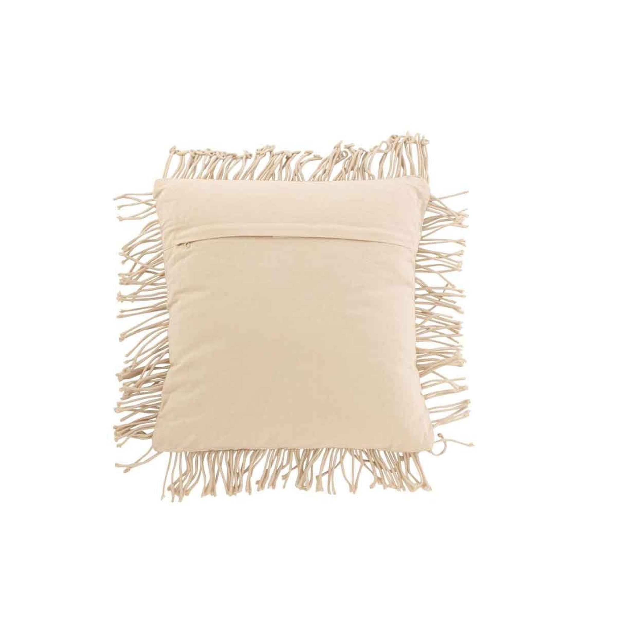 Voir la diapositive 2 : J-LINE Coussin déco  cosy losange  45x45cm beige