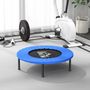 Voir la diapositive 2 : HOMCOM Mini trampoline de Fitness dia. 81cm max. 100Kg couvre-ressort pieds antidérapants noir bleu