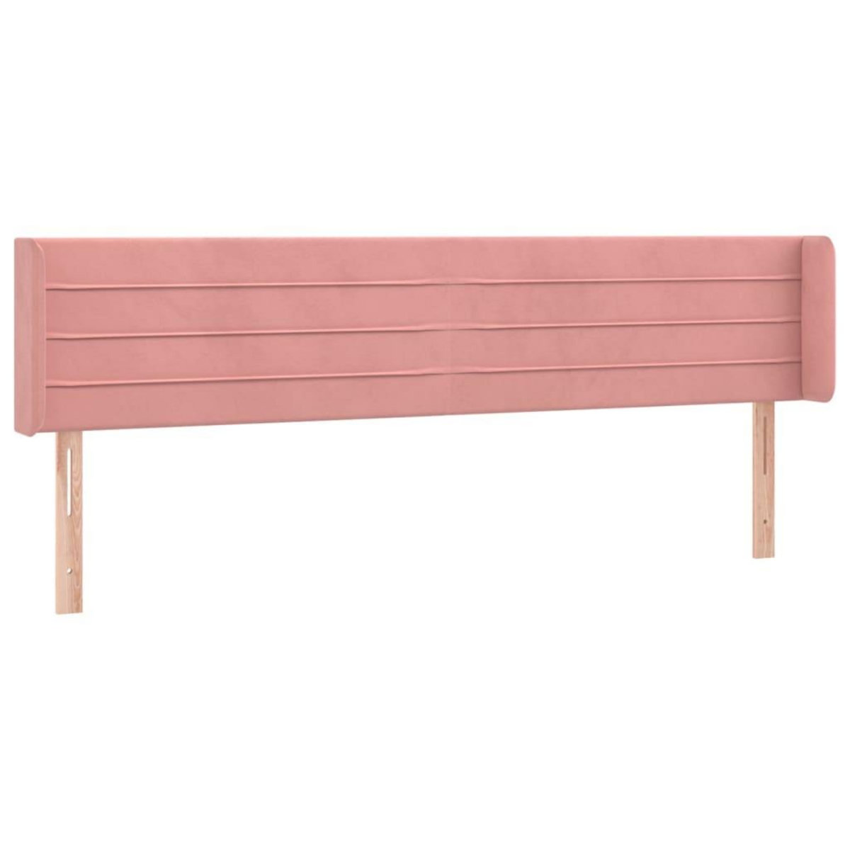VIDAXL Tete de lit avec oreilles Rose 163x16x78/88 cm Velours