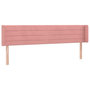 Voir la diapositive 2 : VIDAXL Tete de lit avec oreilles Rose 163x16x78/88 cm Velours