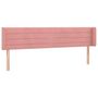 Voir la diapositive 2 : VIDAXL Tete de lit avec oreilles Rose 163x16x78/88 cm Velours