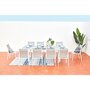 Voir la diapositive 6 : CONCEPT USINE Table de jardin 8 chaises et 2 fauteuils en alu gris-blanc ELADA