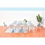 Voir la diapositive 6 : CONCEPT USINE Table de jardin 8 chaises et 2 fauteuils en alu gris-blanc ELADA