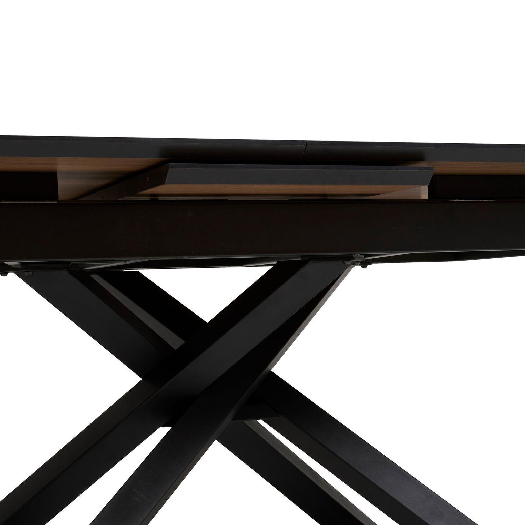 Voir la diapositive 5 : ATMOSPHERA Table à manger extensible pour 6 personnes sandri - marron