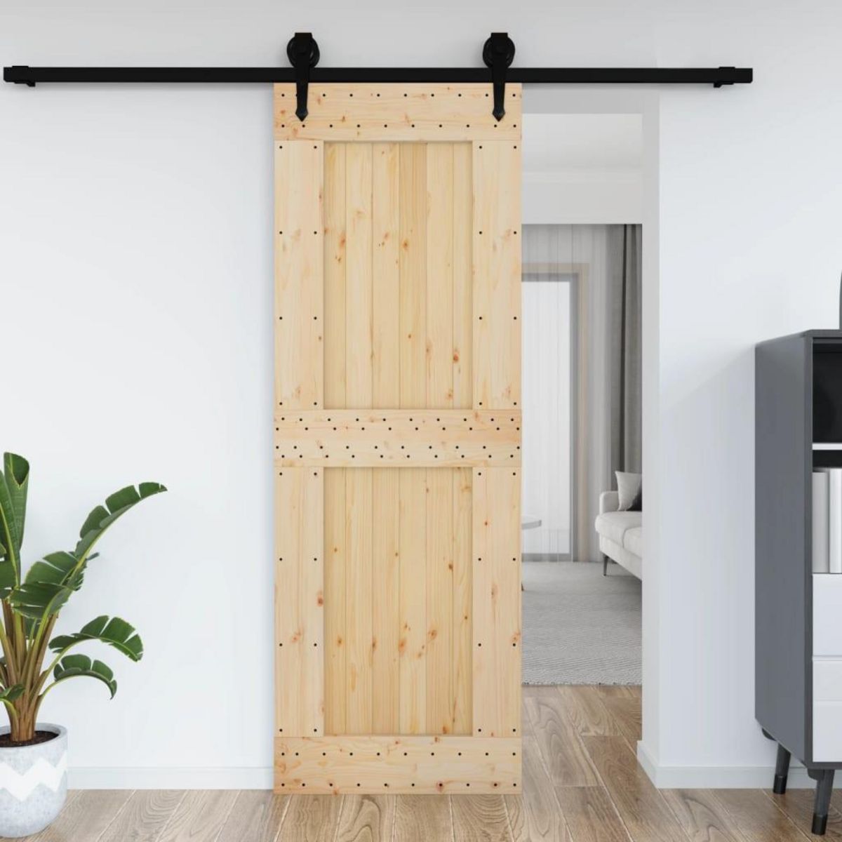 VIDAXL Porte NARVIK 80x210 cm bois massif de pin