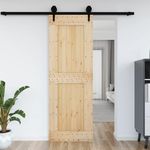 VIDAXL Porte NARVIK 80x210 cm bois massif de pin