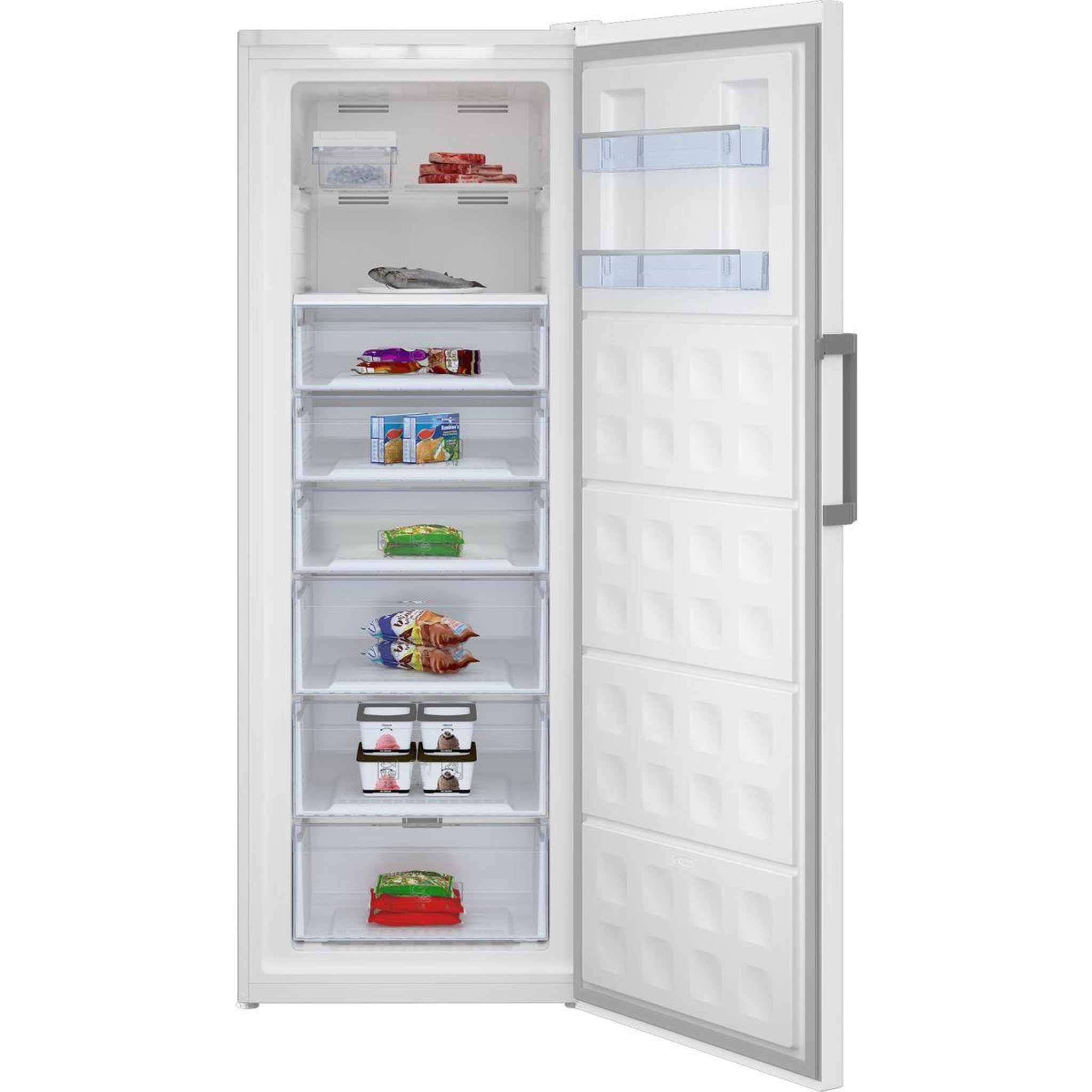 Voir la diapositive 3 : Beko Congélateur armoire rfne448e35w no frost