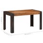 Voir la diapositive 6 : VIDAXL Table a manger 140x70x76 cm Bois de manguier brut massif
