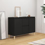 Voir la diapositive 1 : VIDAXL Buffet noir 101x35x70 cm bois d'ingenierie