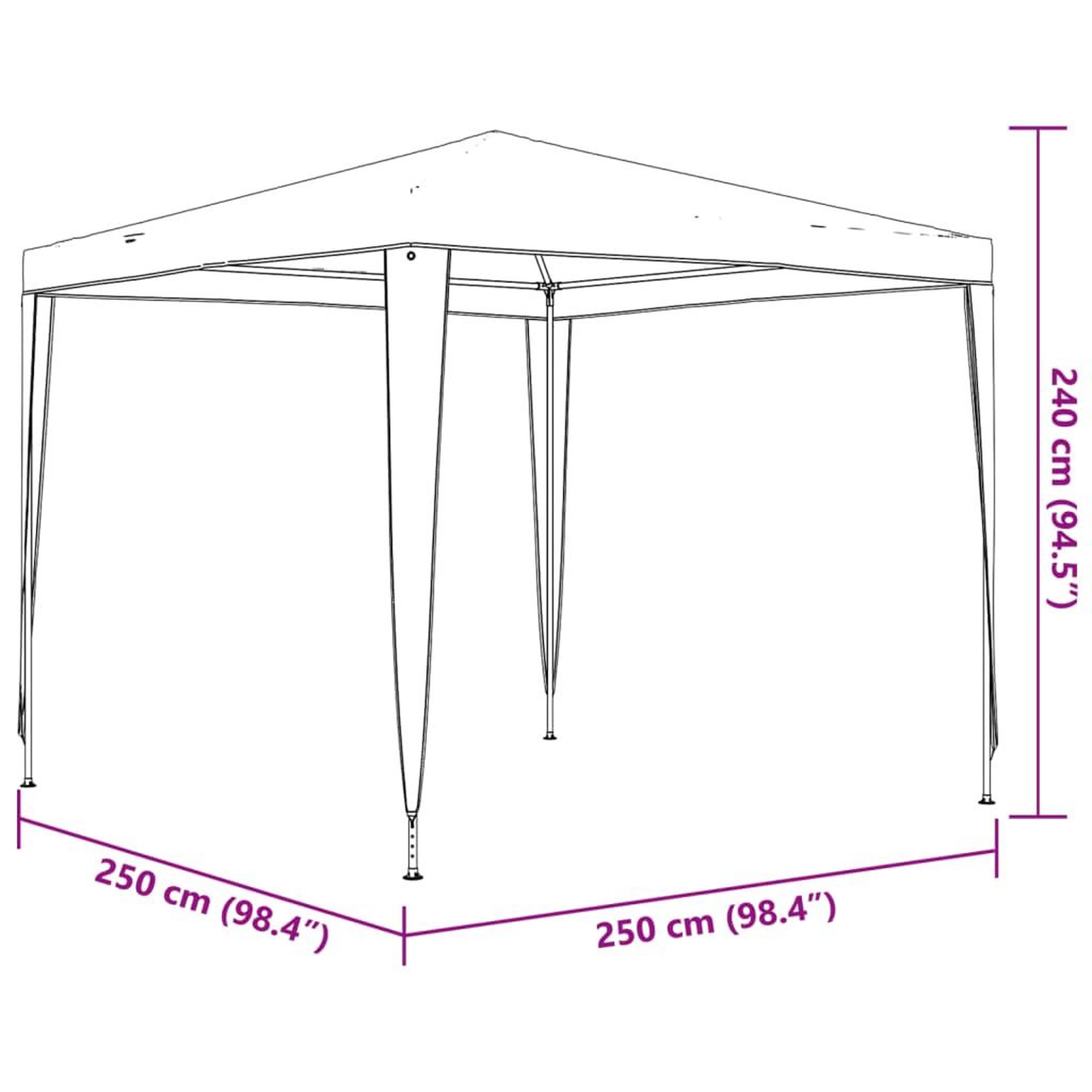 Voir la diapositive 6 : VIDAXL Tente de reception professionnelle 2,5x2,5 m Anthracite 90 g/m^2