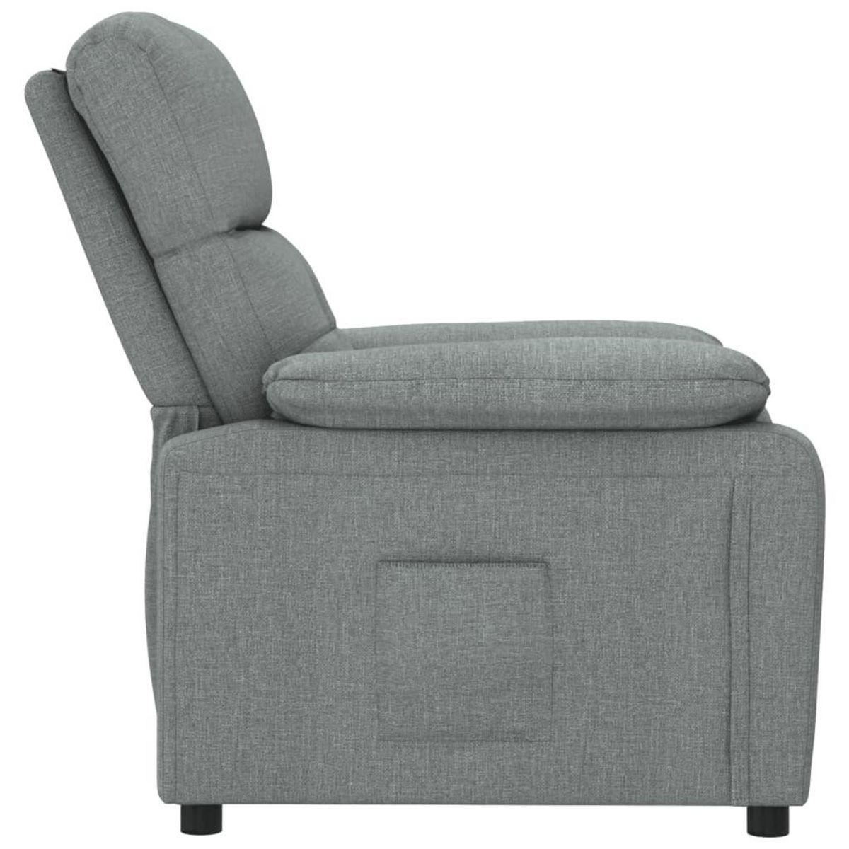 VIDAXL Fauteuil inclinable Gris fonce Tissu