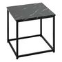 Voir la diapositive 4 : ATMOSPHERA Duo de tables d'appoint effet marbre - Noir