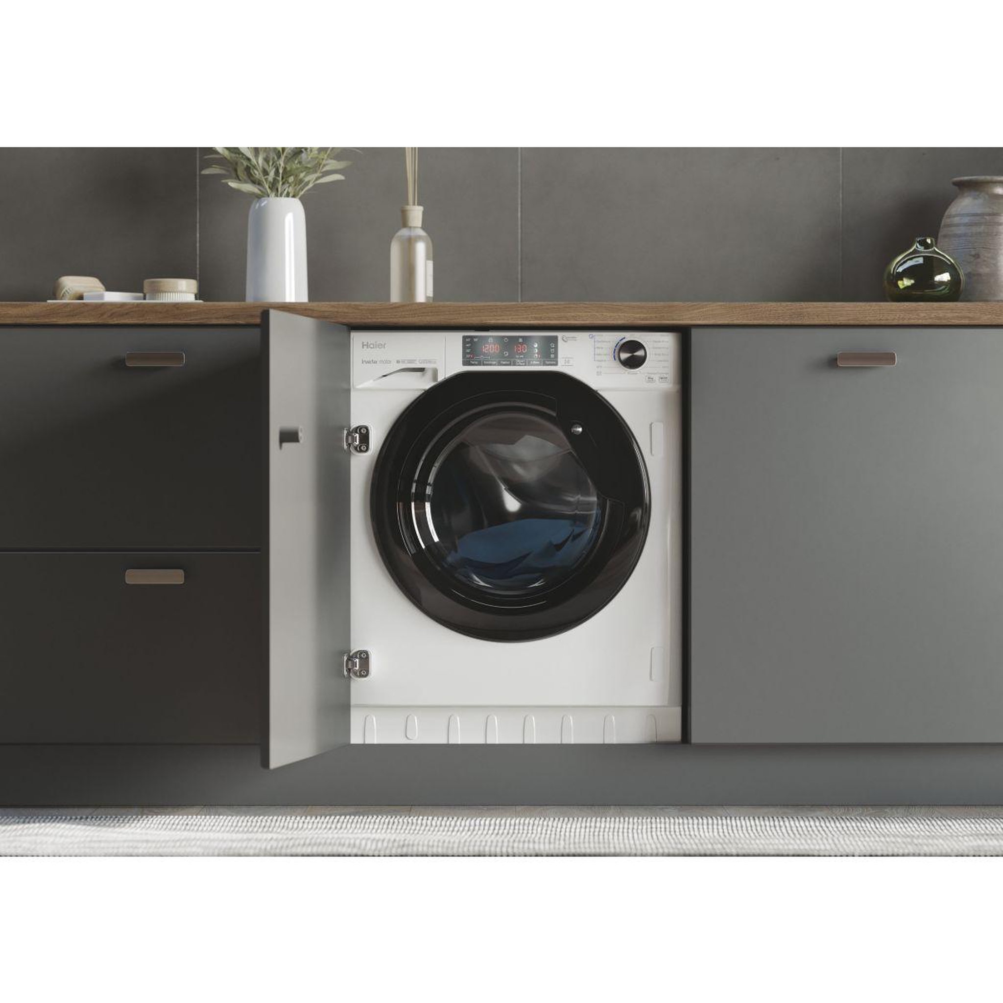 Voir la diapositive 5 : HAIER Lave linge hublot encastrable HW90B416FWB-FR