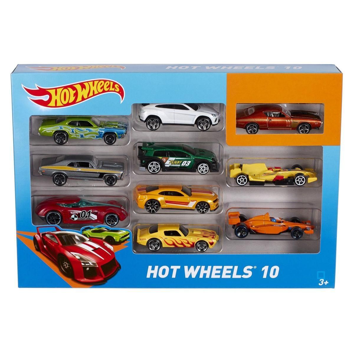 MATTEL Coffret 10 Voitures Hot Wheels
