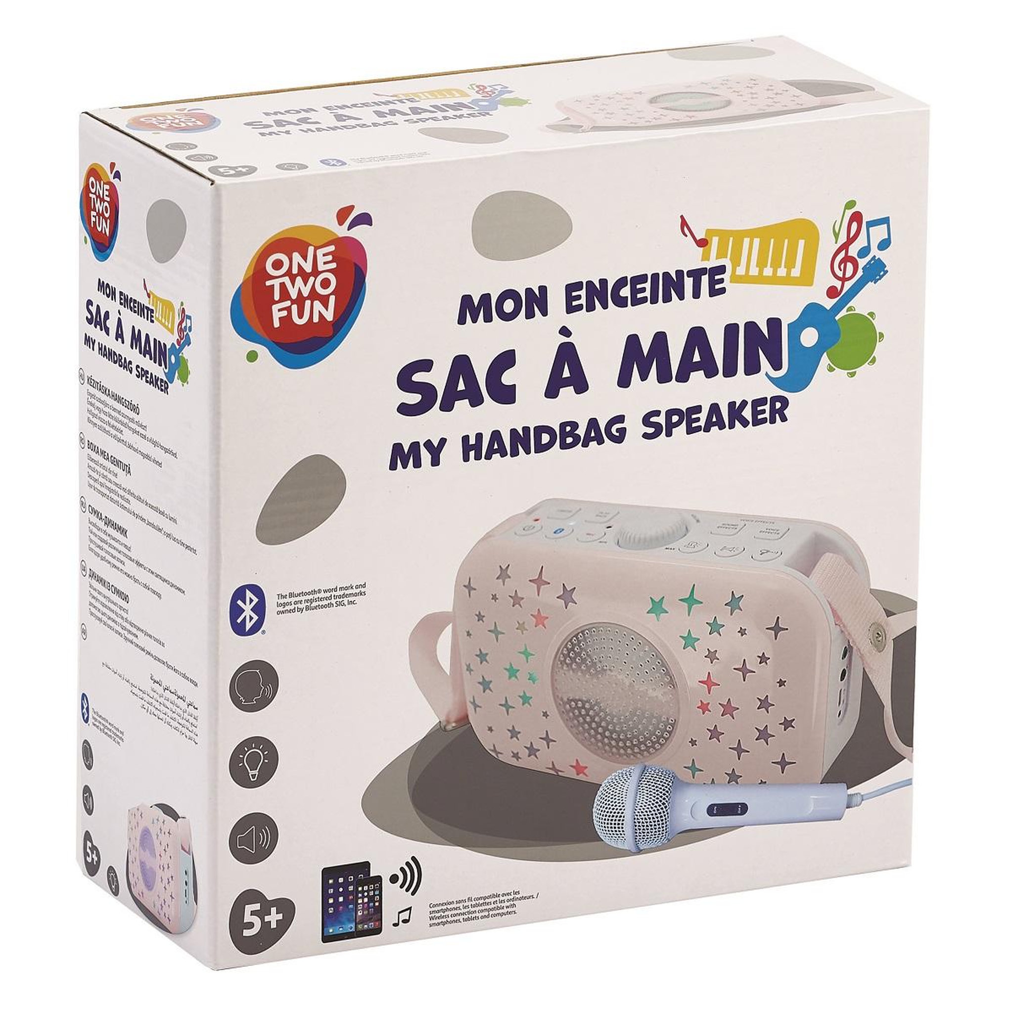 Voir la diapositive 6 : One Two Fun Mon enceinte sac à main
