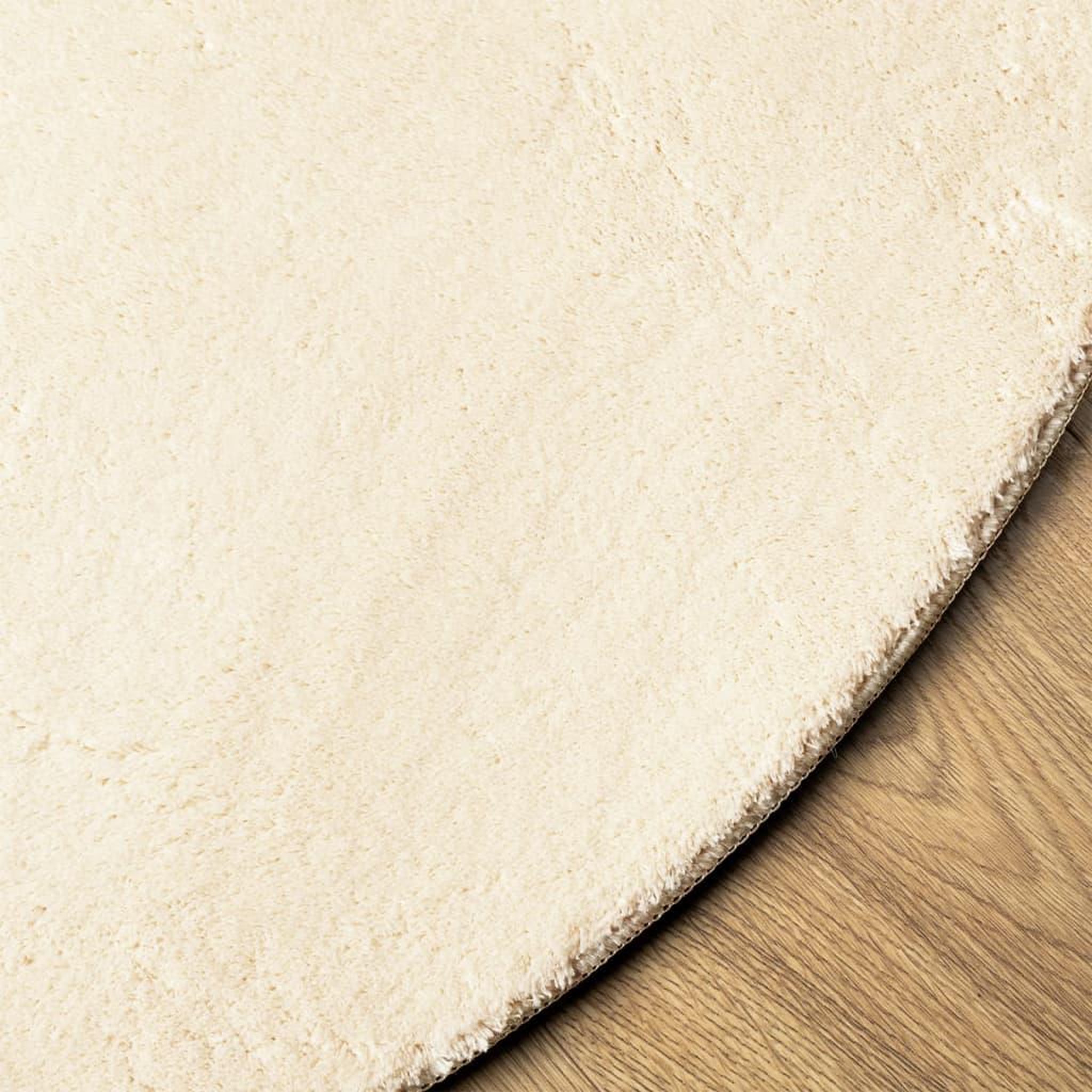 Voir la diapositive 4 : VIDAXL Tapis HUARTE a poils courts doux et lavable creme Ø 80 cm