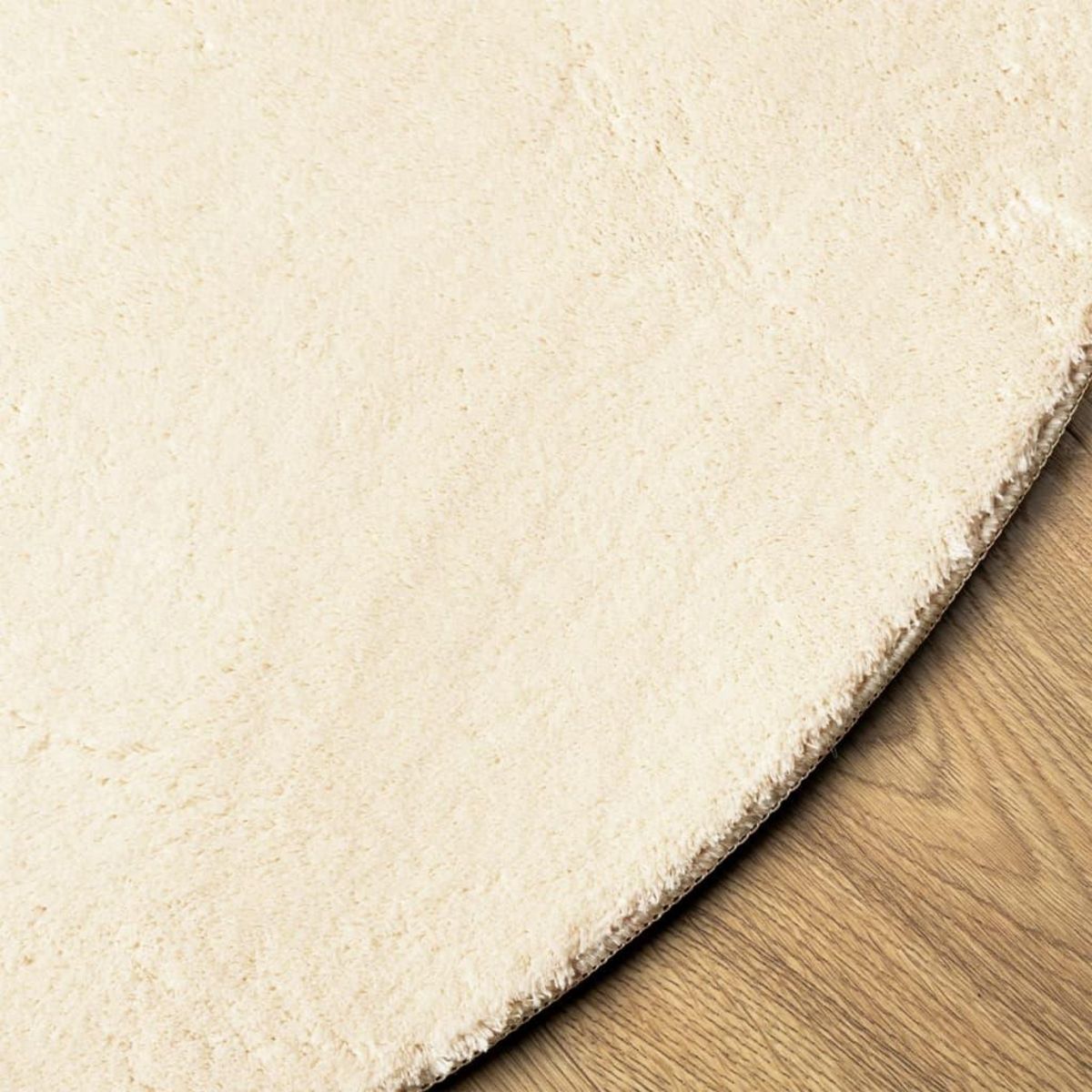 VIDAXL Tapis HUARTE a poils courts doux et lavable creme Ø 80 cm