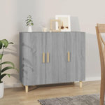VIDAXL Buffet sonoma gris 90x34x80 cm bois d ingénierie