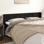 VIDAXL Tete de lit avec oreilles Noir 203x16x78/88 cm Velours