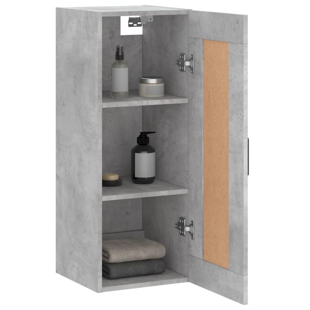 VIDAXL Armoire murale gris beton 34,5x34x90 cm bois d'ingenierie