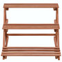 Voir la diapositive 3 : VIDAXL Support a 3 niveaux pour plantes Bois de cedre 48 x 45 x 40 cm