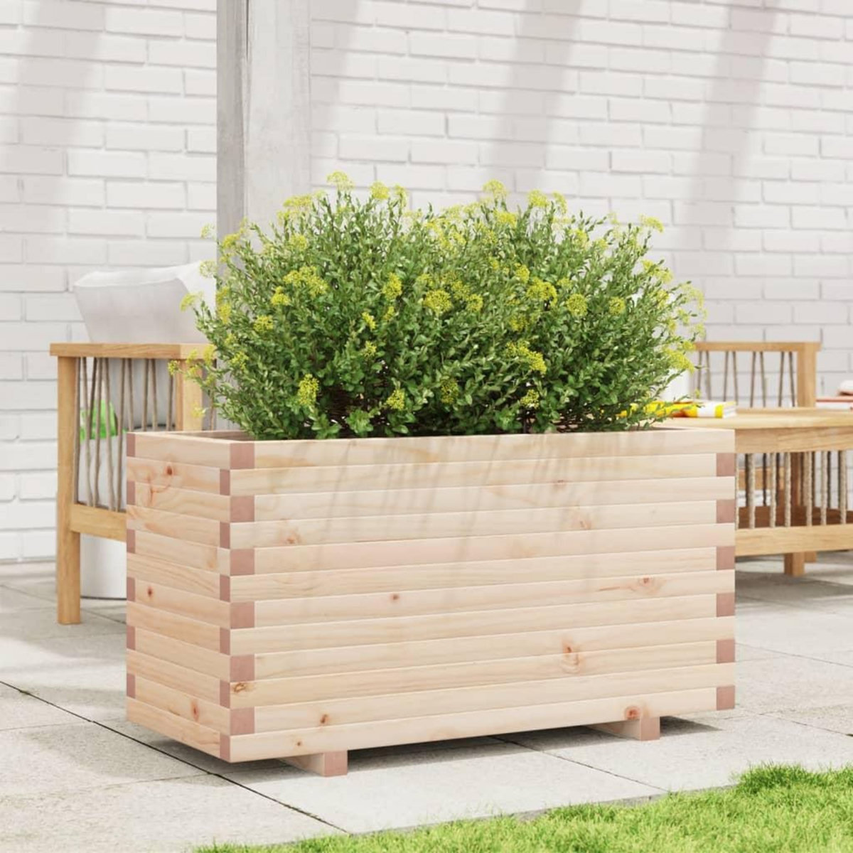 VIDAXL Jardiniere 90x40x49,5 cm bois de pin massif