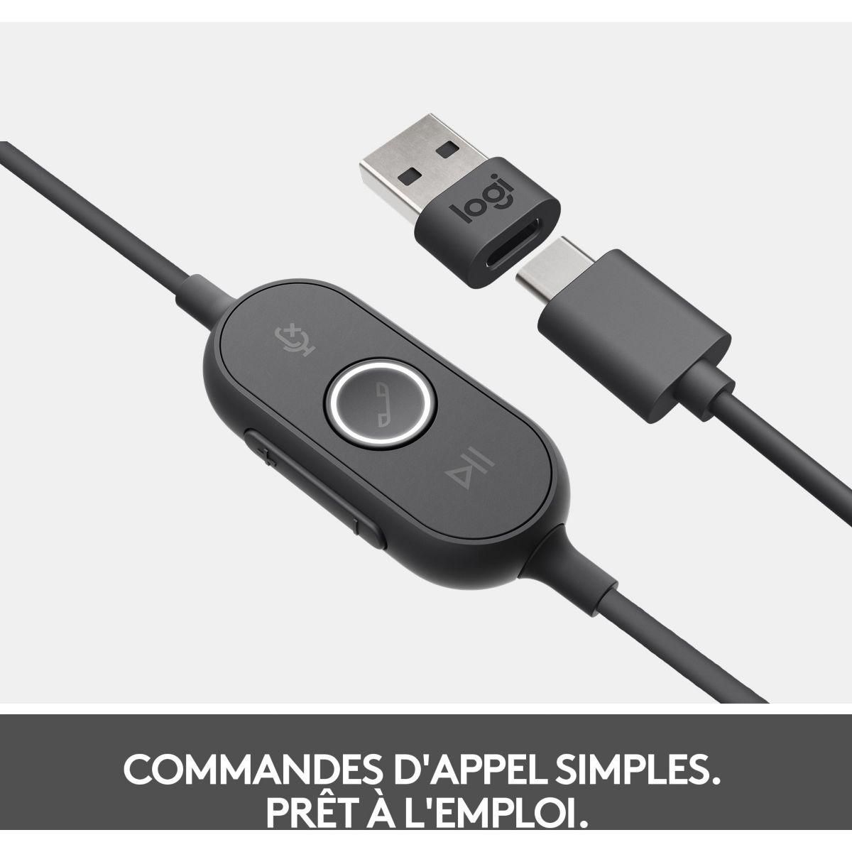 Logitech Micro-casque Zone 750 Graphite