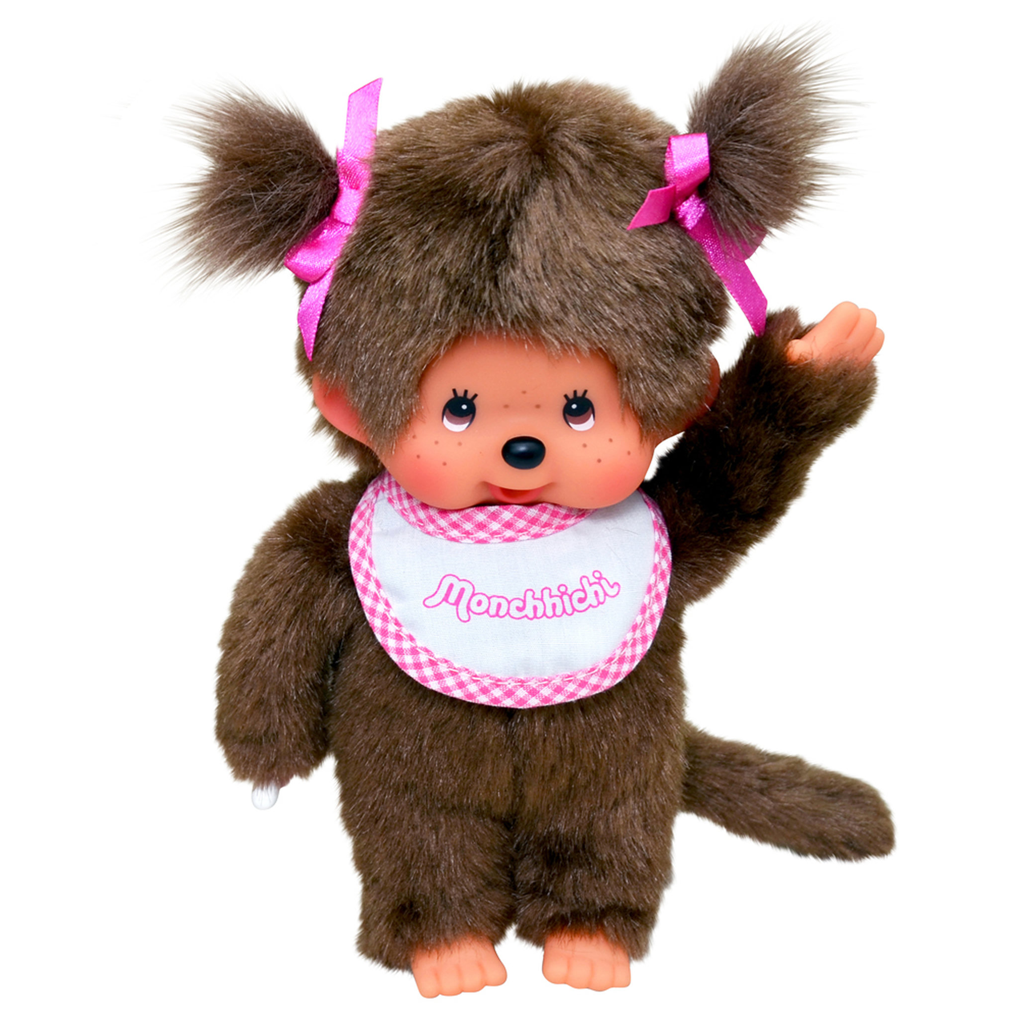 BANDAI Monchhichi - Fille Rose 20 cm - Dès 24 mois