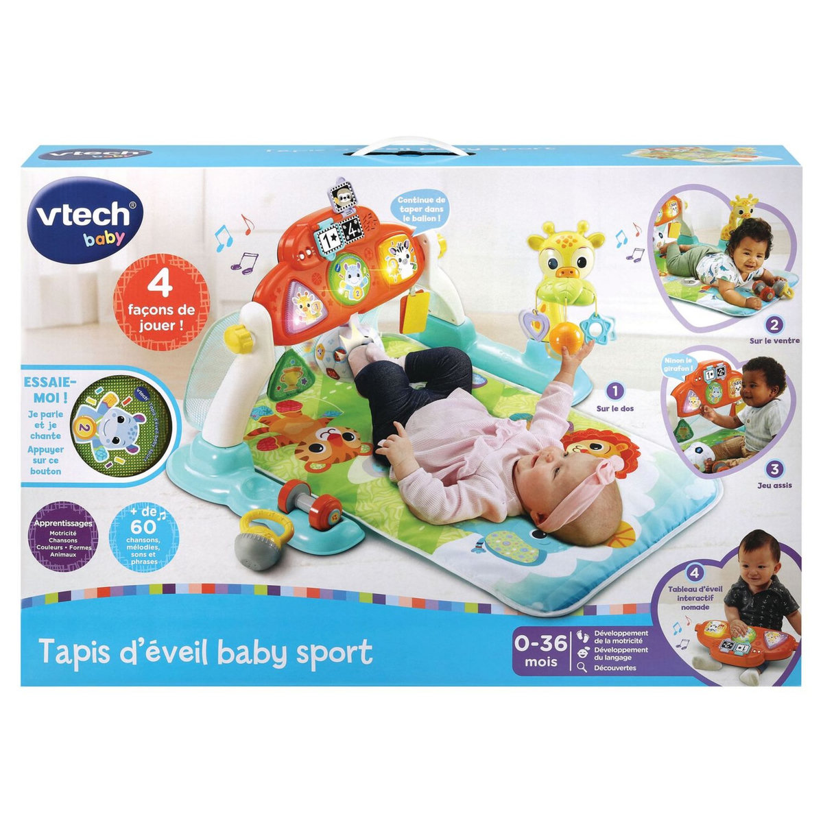 VTECH BABY Tapis d'éveil baby sport 4 en 1