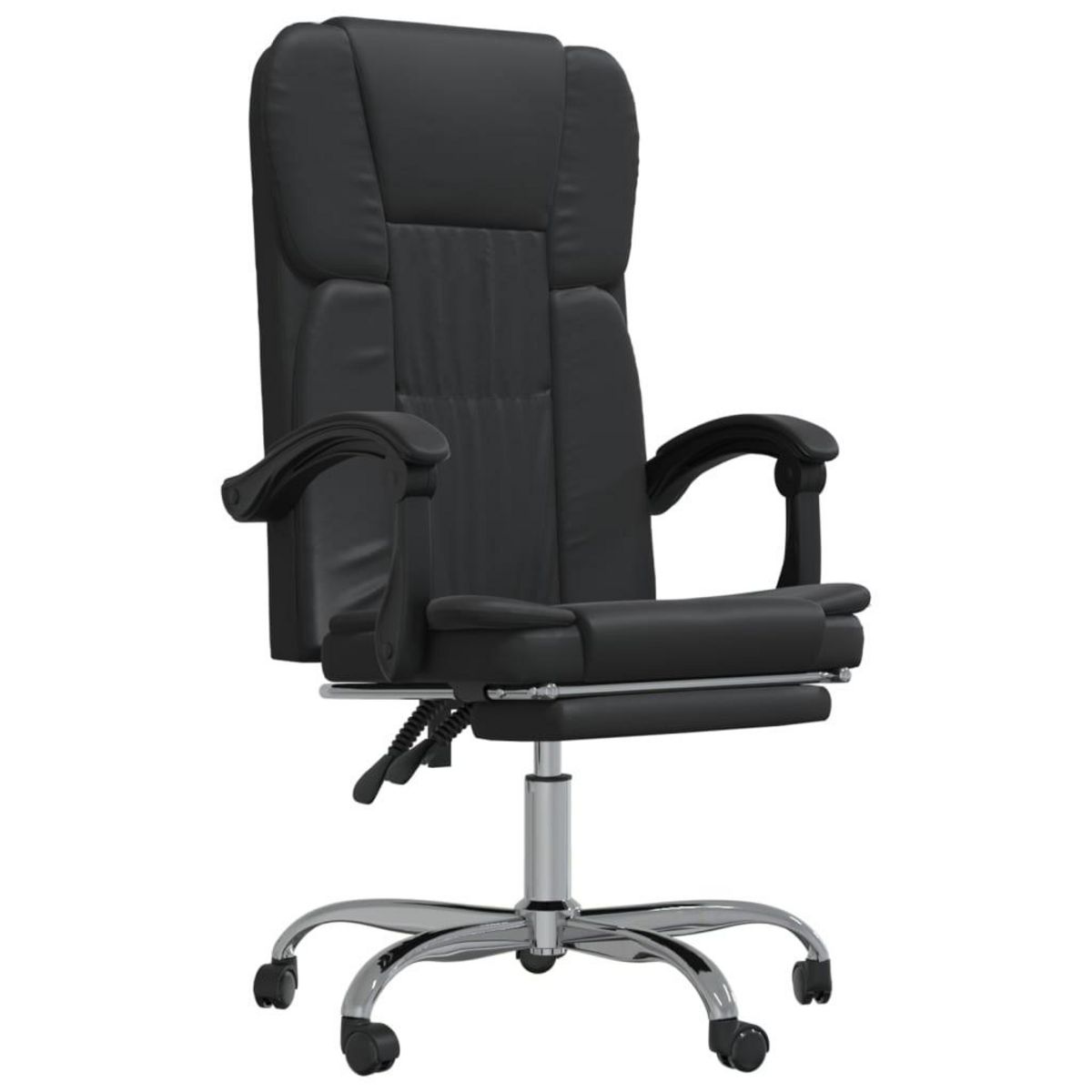VIDAXL Fauteuil inclinable de bureau Noir Similicuir