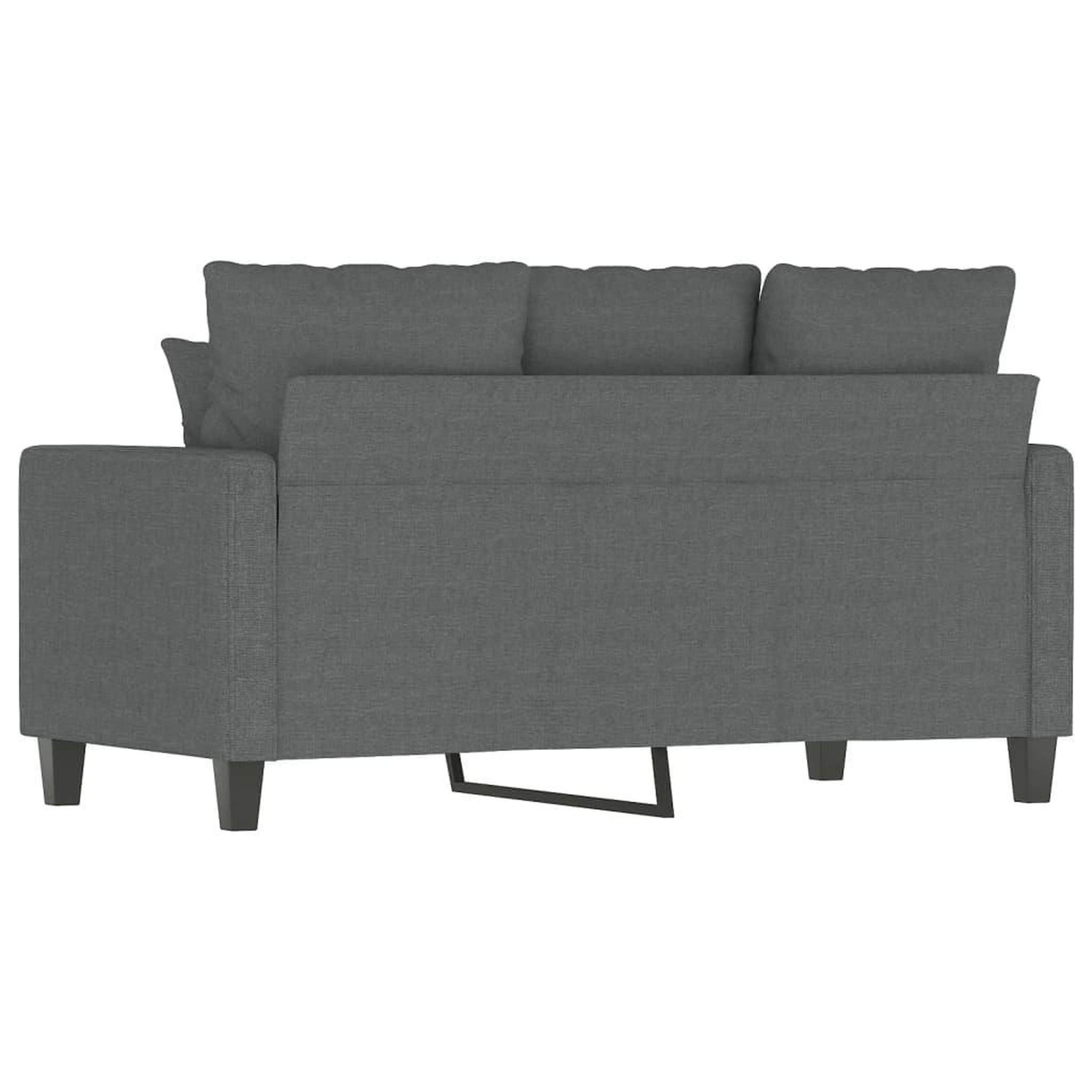 Voir la diapositive 5 : VIDAXL Canape a 2 places Gris fonce 120 cm Tissu