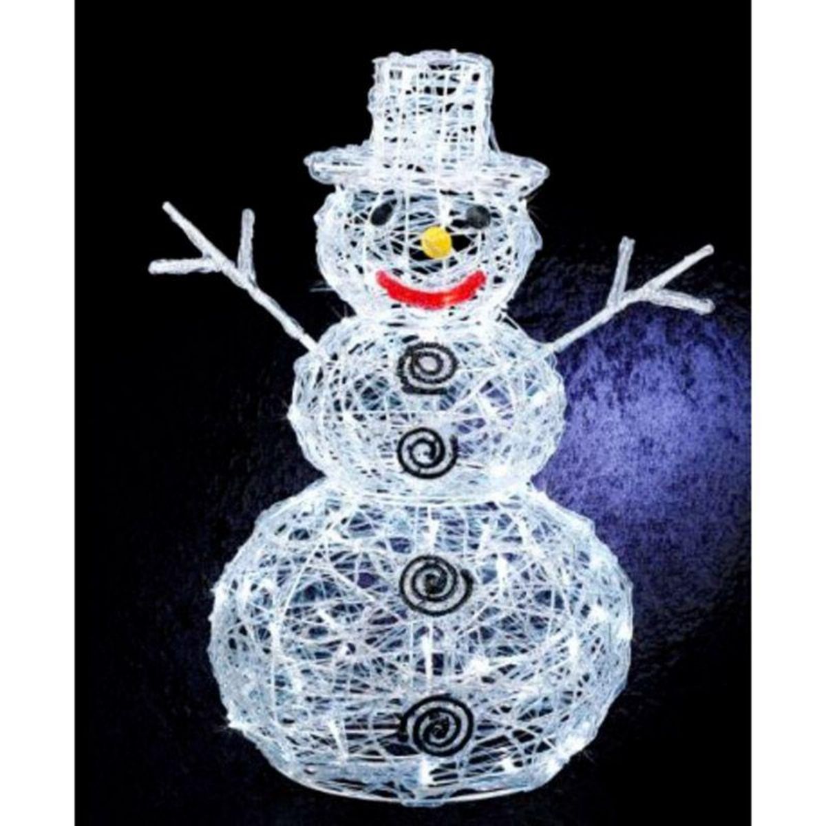 Paris Prix Décoration Lumineuse  Bonhomme de Neige  61cm Blanc