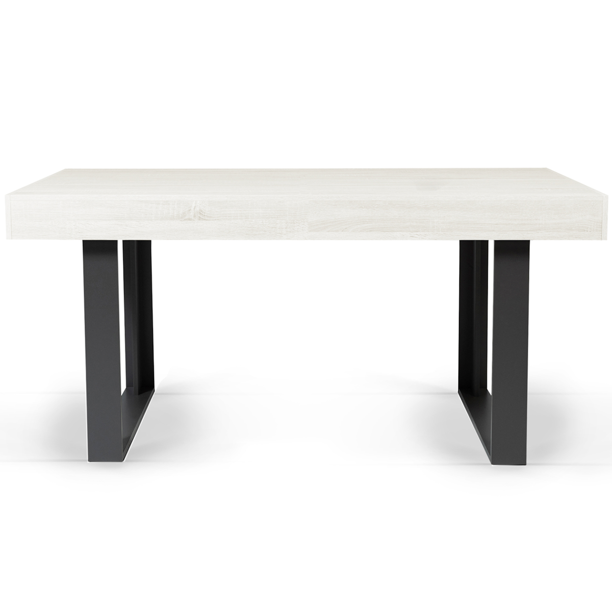 ID MARKET Table à manger rectangle PHOENIX 6 personnes bois gris 160 cm