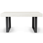 Voir la diapositive 3 : ID MARKET Table à manger rectangle PHOENIX 6 personnes bois gris 160 cm