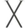 Voir la diapositive 5 : VIDAXL Pieds de table a manger forme de X 2 pcs 50x(72-73) cm acier