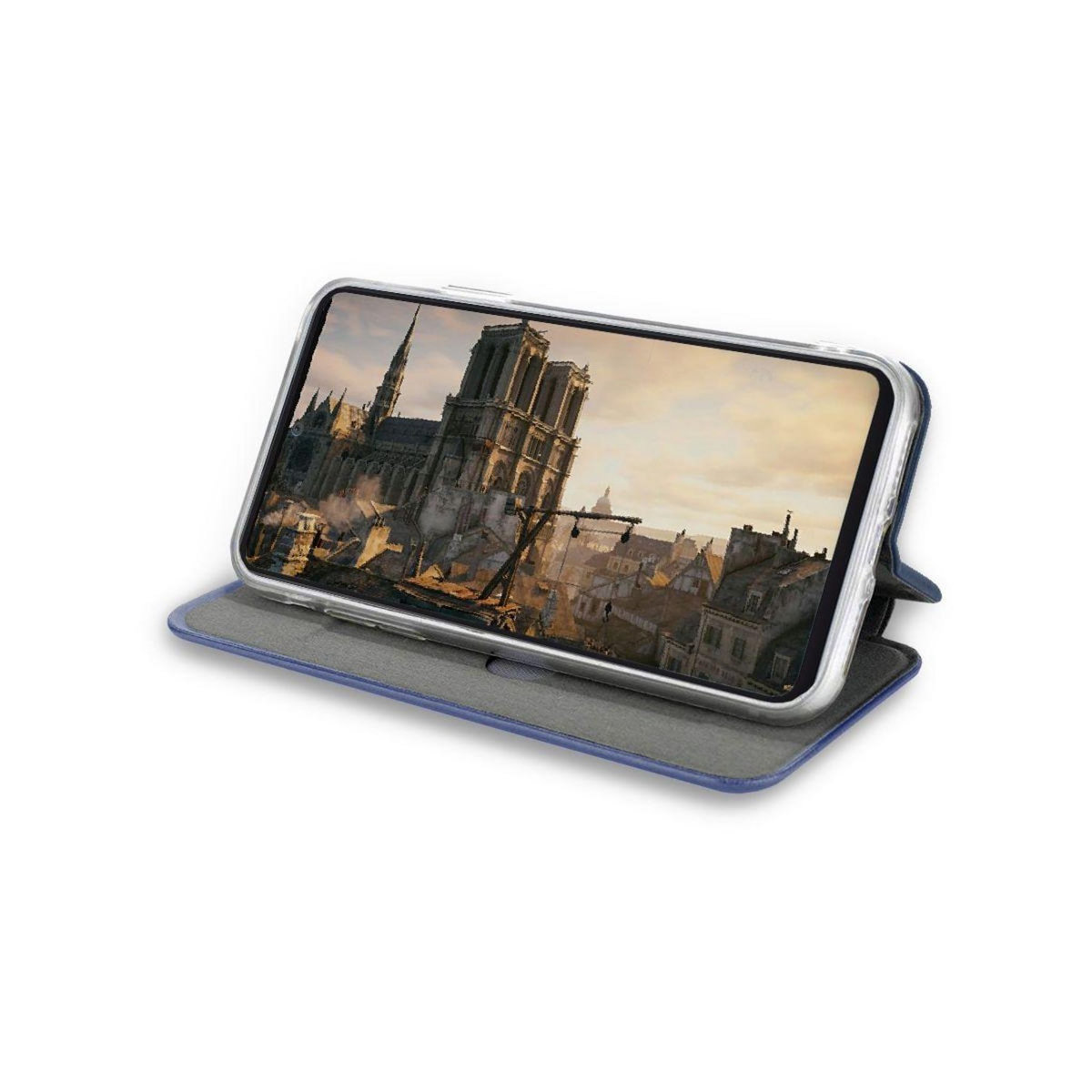 IBROZ Etui Oppo Find X5 Pro Etui Cuir Bleu