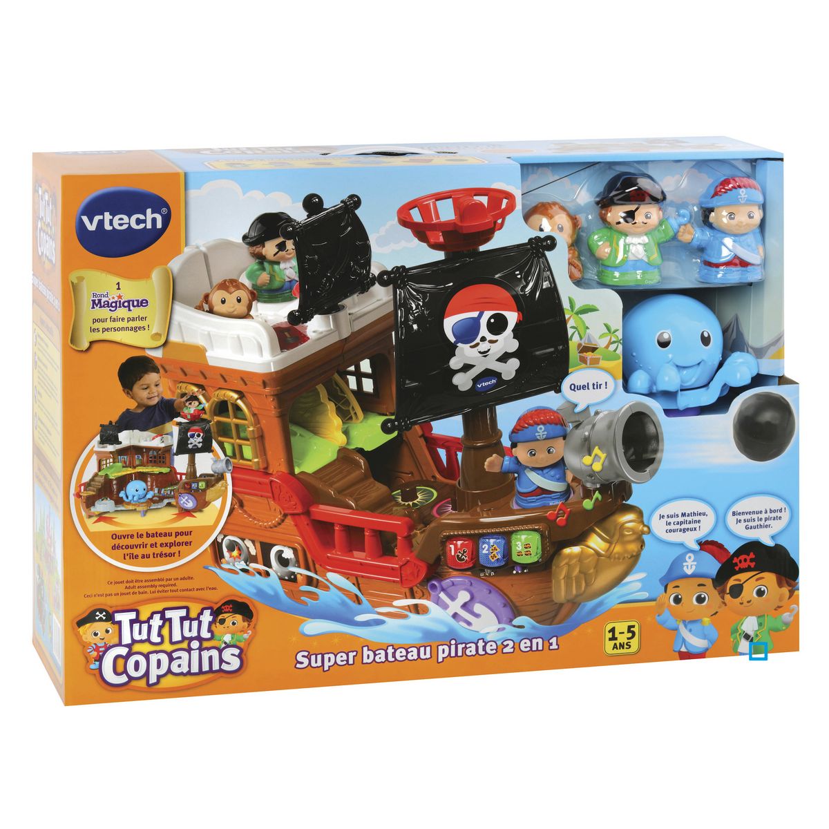 VTECH Super bateau pirate 2 en 1 - Tut tut copains 