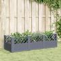 Voir la diapositive 1 : VIDAXL Jardiniere avec piquets bleu gris 123,5x43,5x43,5 cm PP